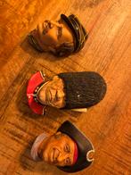 Prachtige set van 3 originele Bossons wall heads., Antiek en Kunst, Ophalen