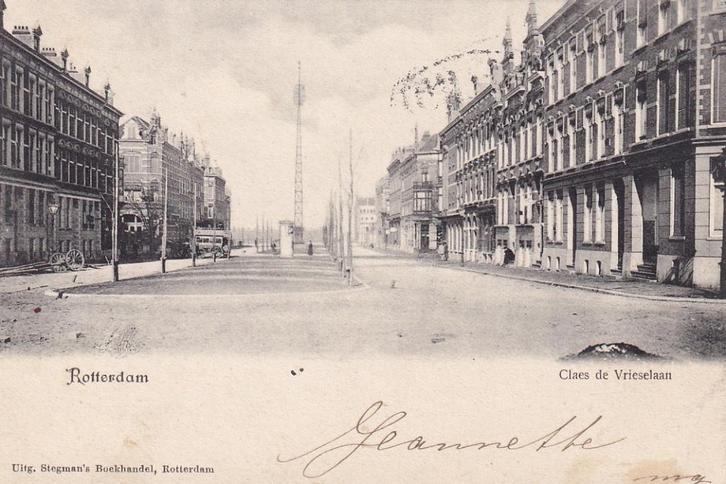 678W Rotterdam Claes de Vrieselaan, paardenomnibus Nwe Binne, Verzamelen, Ansichtkaarten | Nederland, Gelopen, Zuid-Holland, Voor 1920