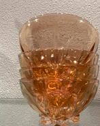 4 Franse dessertschaaltjes roze parelmoer glas, Verzenden, Overige stijlen, Glas, Schaal of Schalen