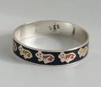 Zilveren ring met kikker motief 925 zilver maat 18, Ophalen of Verzenden, 18 tot 19, Zilver, Zilver