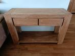 Robuuste teak sidetable, Huis en Inrichting, Tafels | Sidetables, Ophalen, Gebruikt, 100 tot 150 cm, Teakhout