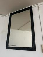 Zwarte brocante spiegel, Minder dan 100 cm, Rechthoekig, Ophalen of Verzenden, Zo goed als nieuw