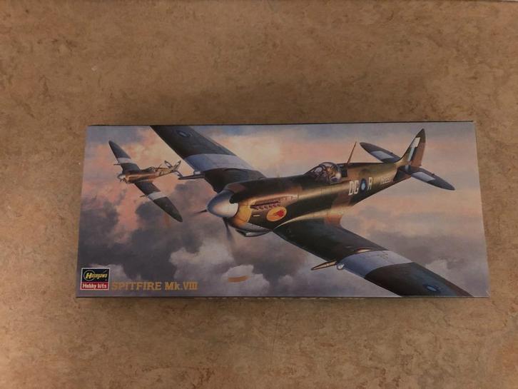 Hasegawa	Supermarine	Spitfire Mk.8	schaal 1;72, Hobby en Vrije tijd, Modelbouw | Vliegtuigen en Helikopters, Nieuw, Vliegtuig