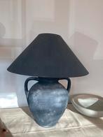 Vintage ceramic grijs kruik tafellamp wabisabi japandi h52cm, 50 tot 75 cm, Stof, Ophalen of Verzenden, Zo goed als nieuw