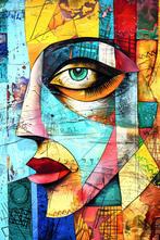 ” Visages Fragmentés “  opmerkelijk digitaal werk/giclee, Ophalen of Verzenden