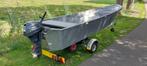 aluminium boot incl 9.9pk yamaha en trailer, Watersport en Boten, Vis- en Consoleboten, Ophalen, Tot 10 pk, Nieuw, Aluminium