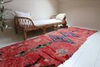 Vintage Berber Tapijt Loper 290x103cm Boujad runner, 100 tot 150 cm, Ophalen of Verzenden, Rood, Rechthoekig