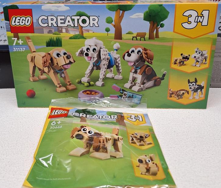 LEGO Creator 3in1 Schattige Honden Set 31137 + 30666 Puppy, Kinderen en Baby's, Speelgoed | Duplo en Lego, Zo goed als nieuw, Ophalen