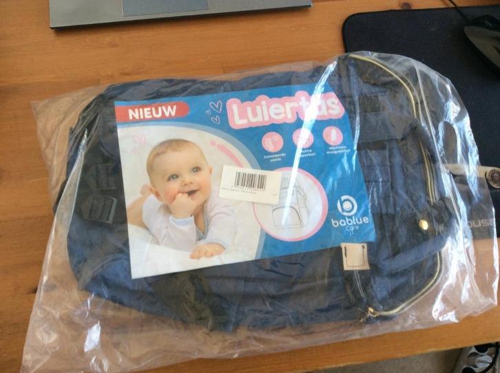 Bablue Care luiertas rugtas. blauw canvas. nieuw, Kinderen en Baby's, Luiertassen, Nieuw, Rugzak, Ophalen of Verzenden