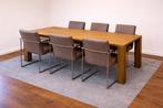 Art of Living eettafel + 6 Harvink stoelen, Huis en Inrichting, Gebruikt, 100 tot 150 cm, Eikenhout, Ophalen of Verzenden