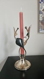 Vintage Chromen Kaarsenhouder '70/'80, Ophalen of Verzenden, Gebruikt, Metaal, Minder dan 25 cm