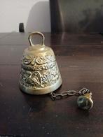 Oude messing bel met ketting, Antiek en Kunst, Antiek | Koper en Brons, Ophalen of Verzenden
