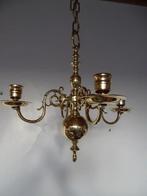 Antieke Geelkoperen Bolkroon/Kroonluchter, 19e/20e eeuw, Ophalen, Koper of Brons