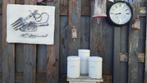 3x vintage Brabantia blik, voorraadbus, wit. 3A2, Tweedehands verkoop, Tweedehands verkoop, Gebruikt, Ophalen of Verzenden