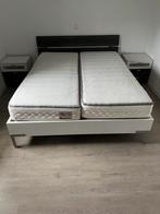 Compleet 2 persoons bed 160 breed, Ophalen, Gebruikt, Wit, Tweepersoons