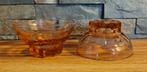 Vintage Rosaline Art Deco schaaltjes - set van 2, Ophalen of Verzenden, Overige stijlen, Glas, Schaal of Schalen