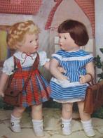 Oude Kaart - Käthe Kruse Poppen met Schooltas 14.5 x 10.5 cm, Verzenden, 1940 tot 1960, Ongelopen, Kinderen