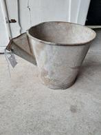 13. Vintage Zinken Emmer met Tuit, Antiek en Kunst, Curiosa en Brocante, Ophalen of Verzenden