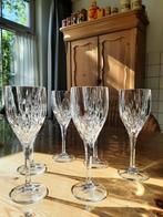 6 KRISTALLEN  - WIJNGLAZEN - DIA 6,5 CM - HG 19 CM, Ophalen of Verzenden, Zo goed als nieuw, Overige stijlen, Overige materialen