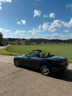 Mazda MX-5 1.6L 2000 Blauw, Auto's, Achterwielaandrijving, Beige, 4 cilinders, Cabriolet
