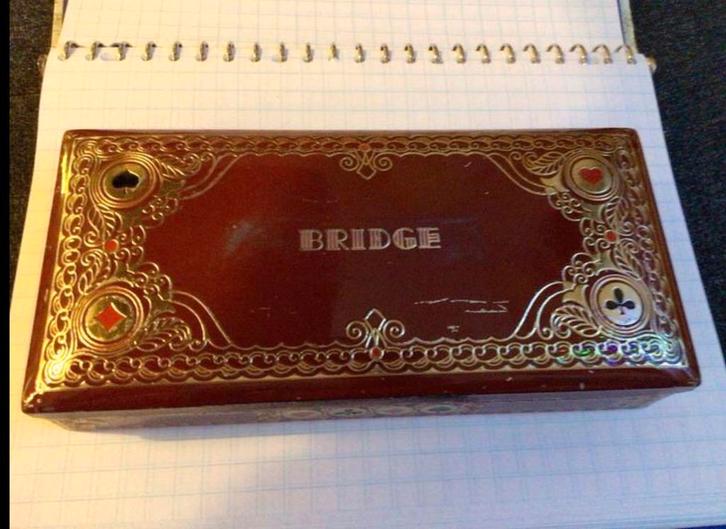 Uniek Bridge Blik €7,50 💥 uitgave van Houten Chocolade, Hobby en Vrije tijd, Gezelschapsspellen | Kaartspellen, Zo goed als nieuw