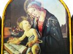 Drieluik Icoon Madonna met Boek 2 Aartsengelen Botticelli, Antiek en Kunst, Ophalen of Verzenden