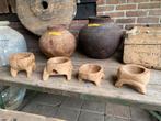 Houten schaal op pootjes. Uit 1stuk gesneden., Huis en Inrichting, Woonaccessoires | Schalen en Manden, Schaal, Rond, Nieuw, Ophalen of Verzenden