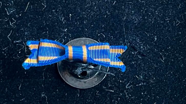 Revers strikje Orde Nederlandse Leeuw medaille, Verzamelen, Militaria | Algemeen, Landmacht, Lintje, Medaille of Wings, Nederland