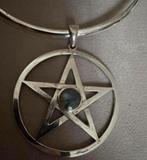 Pentagram hanger 925 + ketting uniek gekocht in Glastonbury, Verzenden, Zo goed als nieuw, Zilver