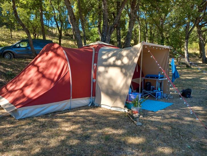 Karsten Tent 300 met Luifel & Slaapaanbouw, Caravans en Kamperen, Tenten, tot en met 6, Gebruikt, Ophalen