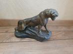 Bronskleurige panter naar Cartier in spelter, Antiek en Kunst, Ophalen of Verzenden