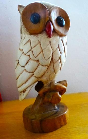 Mooie grote UIL - symbool der wijsheid # echt houtsnijwerk beschikbaar voor biedingen