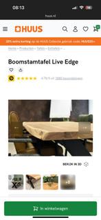 Huus Boomstamtafel - Prachtige tafel, past helaas niet, Huis en Inrichting, Ophalen, 100 tot 150 cm, Eikenhout, 200 cm of meer