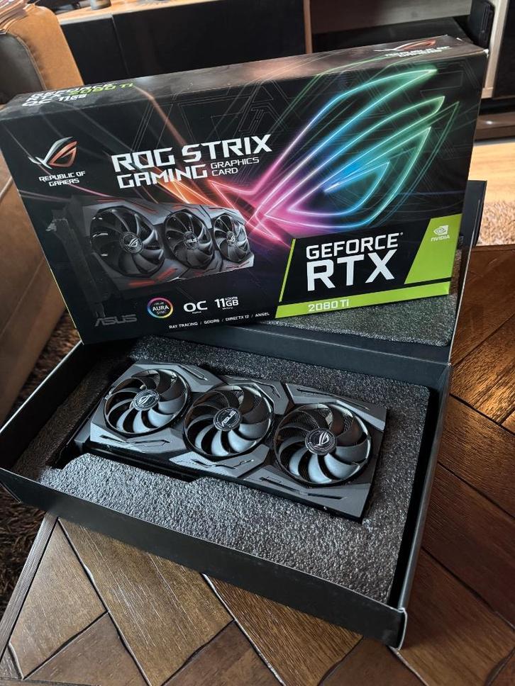 Asus ROG Strix GeForce RTX 2080 Ti OC, Computers en Software, Videokaarten, Zo goed als nieuw, Nvidia, PCI-Express 3.0, GDDR6