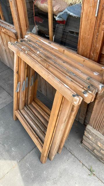 6 houten schragen beschikbaar voor biedingen