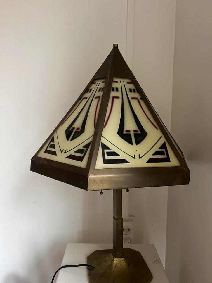 Antieke Art Deco Lamp Amsterdamse School, Antiek en Kunst, Antiek | Lampen, Ophalen