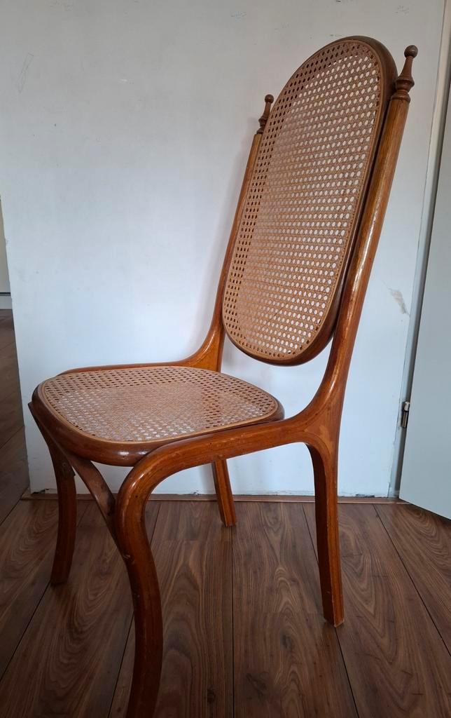 Vintage 60s met rotan webbing stoel, Antiek en Kunst, Antiek | Meubels | Stoelen en Banken, Ophalen