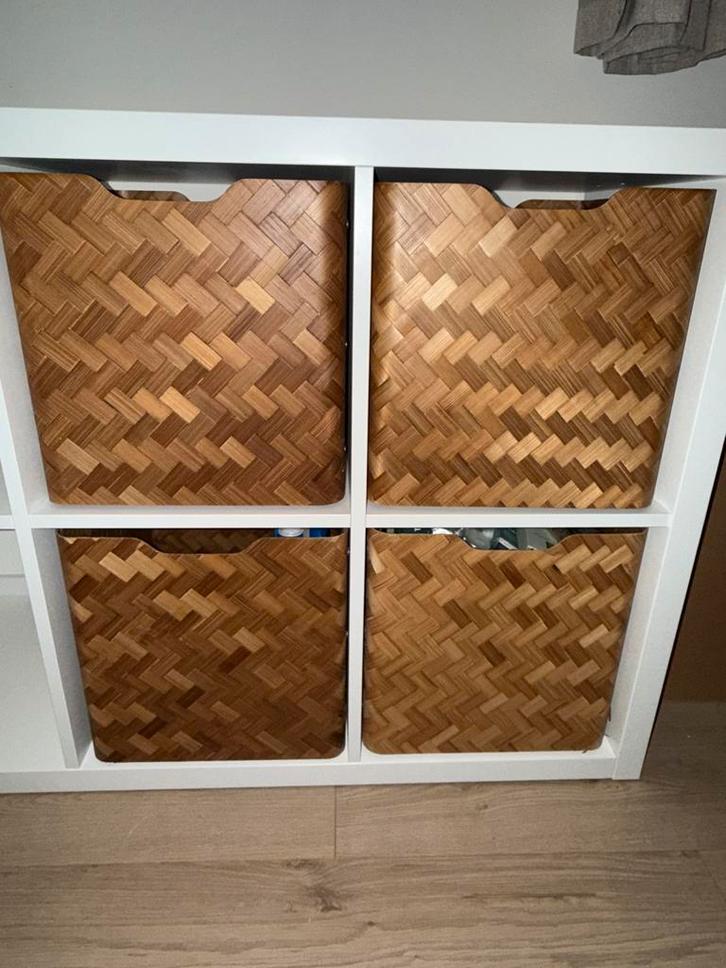 Ikea kallax bakken bullig 4 stuks, Huis en Inrichting, Kasten | Boekenkasten, Gebruikt, 50 tot 100 cm, 100 tot 150 cm, 25 tot 50 cm