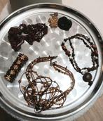 DB62 Kralenset vintage bruin goud, Verzenden, Gebruikt, Kraal