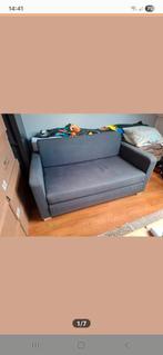 Grijze slaapbank - Tweepersoons, Ophalen, Gebruikt, Tweepersoons, 140 cm