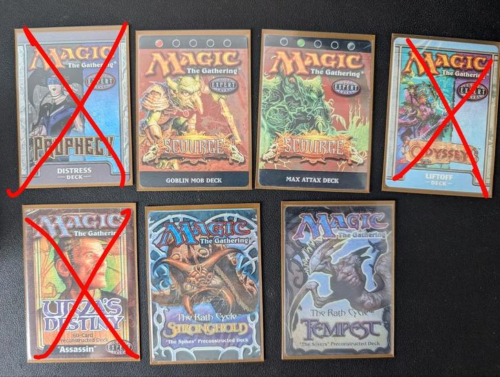 Gezocht: Oude Magic the Gathering Starter decks Pre-Modern, Hobby en Vrije tijd, Verzamelkaartspellen | Magic the Gathering, Zo goed als nieuw