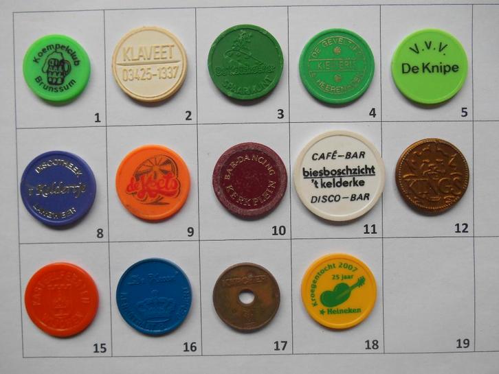 Consumptiemunten K - L - M   LEES DE BESCHRIJVING, Postzegels en Munten, Penningen en Medailles, Overige materialen, Nederland