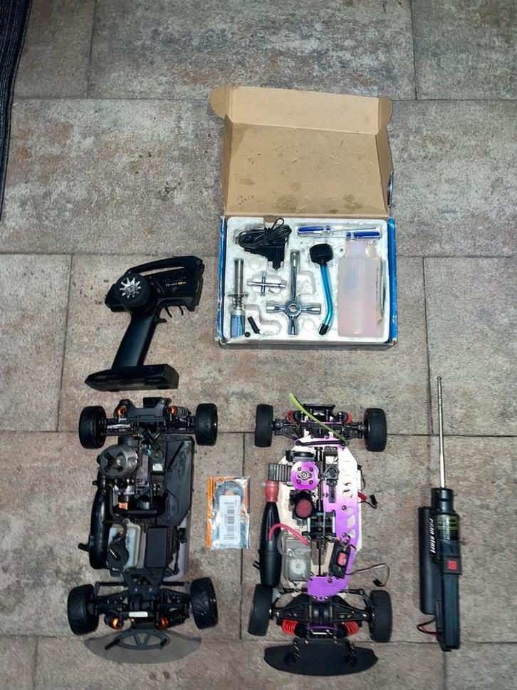 Nitro RC Auto's, Hobby en Vrije tijd, Modelbouw | Radiografisch | Auto's, Gebruikt, Auto onroad, Nitro, Schaal 1:10, Ophalen of Verzenden