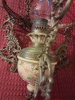 oude olie lamp met glazen kelk jaren 60, Ophalen