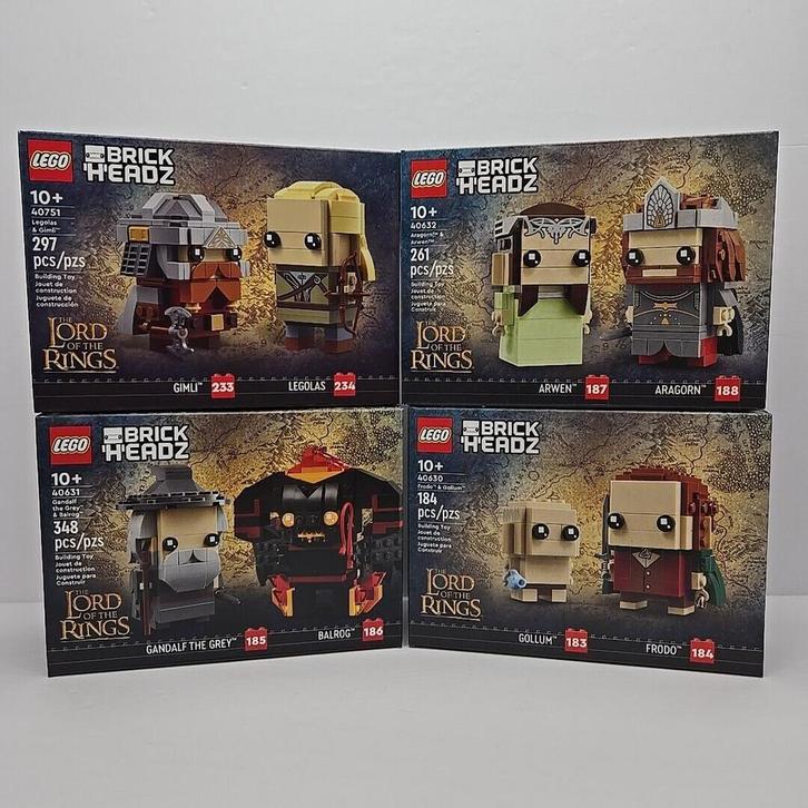 lego hobbit rings brickheadz NIEUW set van 4 gandalf frodo, Kinderen en Baby's, Speelgoed | Duplo en Lego, Zo goed als nieuw, Ophalen of Verzenden