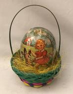 Papier mache candy container Paasei - Germany Jr 50, Ophalen of Verzenden, Gebruikt