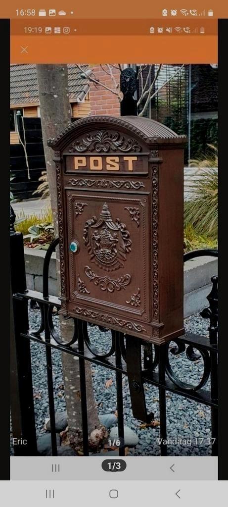 Klassieke Engelse Brievenbus Post Gietaluminium Nieuw, Tuin en Terras, Brievenbussen, Nieuw, Ophalen of Verzenden