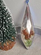 Vintage kerstbal diorama blauw eekhoorn, Diversen, *, Gebruikt, *, Ophalen of Verzenden