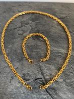 Koningsketting en Koningsarmband Luxe Schakel 18 kr.  NIEUW, Ophalen of Verzenden, Nieuw, Goud, Overige materialen