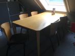 Leolux Xinghu eettafel 100 x 180 cm met 5 leren stoelen, Huis en Inrichting, Tafels | Eettafels, Ophalen, Gebruikt, 100 tot 150 cm